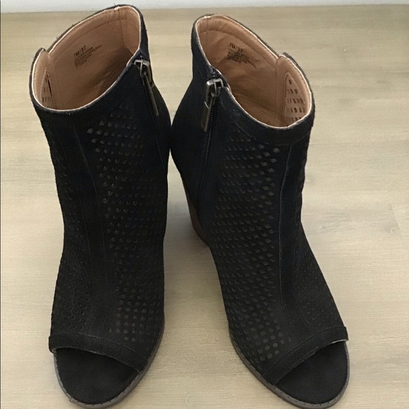 Lucky Brand Cow Split Suede Booties - Picture 2 of 5